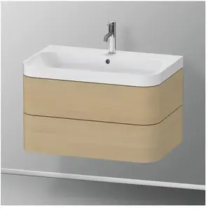 Comparateur de prix : Duravit Happy D.2 Vasque avec meuble bas, 2 tiroirs, HP4347O7171, c-shaped