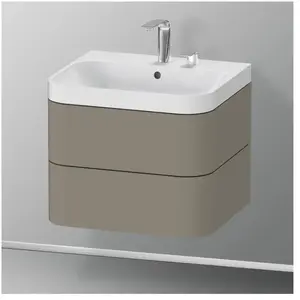 Duravit Happy D.2 Vasque avec meuble bas, 2 tiroirs, HP4345E9292, c-shaped pas cher