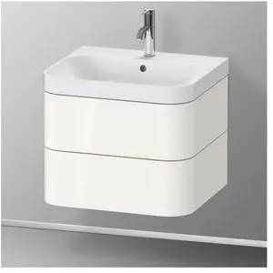 Duravit Happy D.2 Vasque avec meuble bas, 2 tiroirs, HP4345O2222, c-shaped pas cher