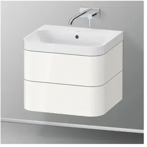 Comparateur de prix : Duravit Happy D.2 Vasque avec meuble bas, 2 tiroirs, HP4345N2222, c-shaped