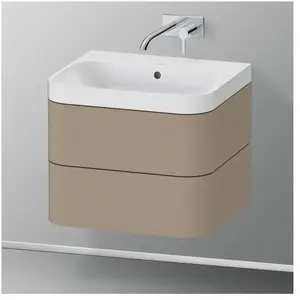Comparateur de prix : Duravit Happy D.2 Vasque avec meuble bas, 2 tiroirs, HP4345N7575, c-shaped