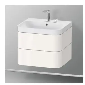 Duravit Happy D.2 Vasque avec meuble bas, 2 tiroirs, HP4345E2222, c-shaped pas cher