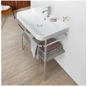 Duravit Happy D.2 Lavabo avec support, HP4837O9292, c-shaped pas cher
