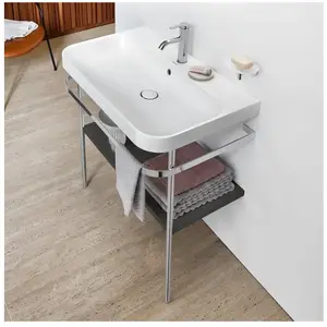 Duravit Happy D.2 Lavabo avec support, HP4837O8080, c-shaped pas cher