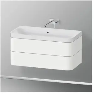Duravit Happy D.2 Vasque avec meuble bas, 2 tiroirs, HP4348N3636, c-shaped