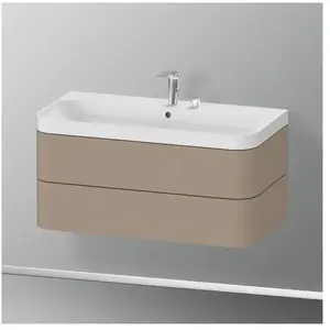 Duravit Happy D.2 Vasque avec meuble bas, 2 tiroirs, HP4348E7575, c-shaped pas cher