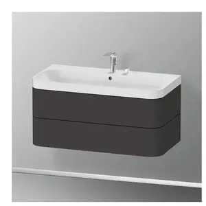 Comparateur de prix : Duravit Happy D.2 Vasque avec meuble bas, 2 tiroirs, HP4348E8080, c-shaped