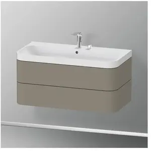 Duravit Happy D.2 Vasque avec meuble bas, 2 tiroirs, HP4348E9292, c-shaped pas cher