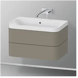 Duravit Happy D.2 Vasque avec meuble bas, 2 tiroirs, HP4347N9292, c-shaped pas cher