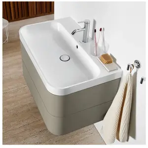 Comparateur de prix : Duravit Happy D.2 Vasque avec meuble bas, 2 tiroirs, HP4347O9292, c-shaped