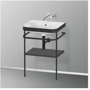 Comparateur de prix : Duravit Happy D.2 Lavabo avec support, HP4735N8080, c-bonded