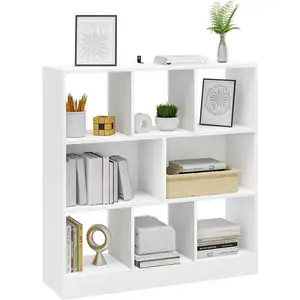 Comparateur de prix : WOLTU Bibliothèque Étagère à Livres 8 Casiers Meuble de Rangement pour...