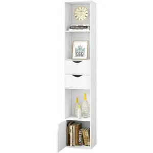 Comparateur de prix : Bibliothèque Étagère WOLTU - Blanc - 30x24x158cm - 3 Compartiments Ouv...