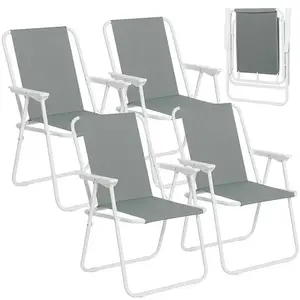 WOLTU Lot de 4 Chaises de Camping, Dossier Portables et Légères, Chais... pas cher
