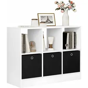 WOLTU Bibliothèque, Meuble de Rangement, Étagère avec 6 Casiers, Meubl...