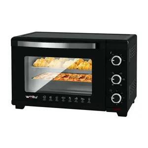 Four électrique de table WOLTU 32L - 1600W - Minuterie 60 min - 100-230 - Porte à double vitrage - Noir pas cher