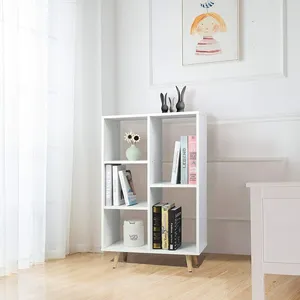 Comparateur de prix : WOLTU Bibliothèque Meuble Étagère -Pieds en Bois - 60x30x95cm - avec r...