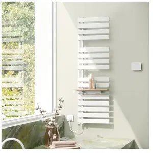 Kermi Credo Half flat-E Sèche-serviettes, fonctionnement tout électrique, EAE1A1400452TXK,