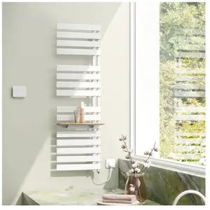 Kermi Credo Half flat-E Sèche-serviettes, fonctionnement tout électrique, EAE1A1400452SXK, pas cher