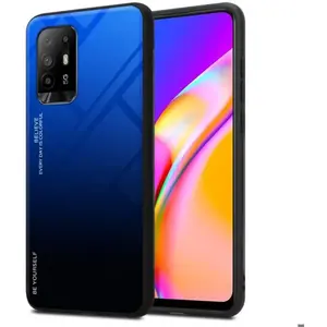 Comparateur de prix : Coque pour Oppo A94 5G - CADORABO - Bicolore BLEU - NOIR - Antidérapante - Souple - Protection supérieure