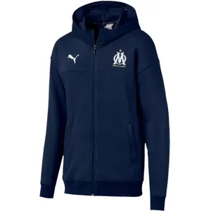 Puma Olympique de Marseille - Sweat de foot bleu marine XS pas cher