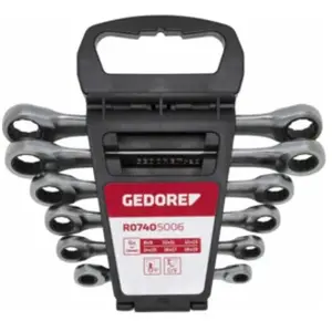 Comparateur de prix : Gedore R07405006 Jeu de clés à cliquet à double anneau SW8-19 mm, 6 pièces