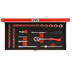 Red 3300001 - Jeu de clés à douille 1/4 SW4-13mm 32 pcs , R49014033 - Gedore pas cher