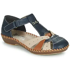 Sandale Femme - RIEKER - Preston - Fermeture Scratch - Cuir - Confort exceptionnel pas cher