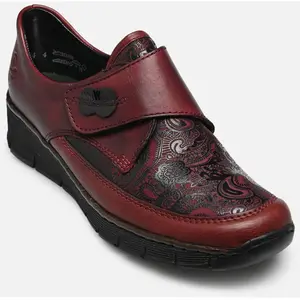 Rieker Chaussures Basses pour Femme Mocassin, Couleur : Rouge, 38 EUVendu parsarenza