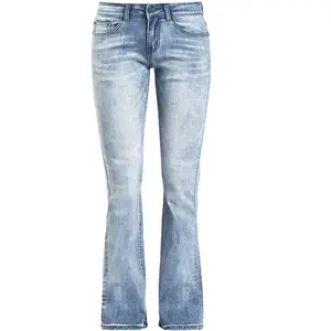 Comparateur de prix : Jean  de Black Premium by EMP - Grace - Jean Bleu Clair Délavé & Retroussé - W26L32 à W33L32 - pour Femme - bleu clair W33L32