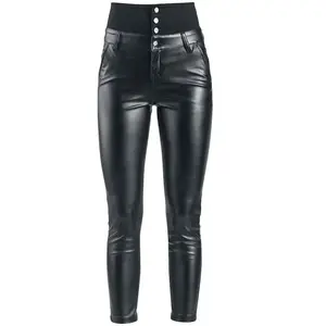 Pantalon imitation cuir de Forplay - Pantalon Taille Haute en Similicu... pas cher