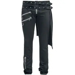 Pantalon en toile Gothic de Vixxsin - Graves Pant Slim Fit - W31L32 à W36L34 - pour Homme - noir W33L34