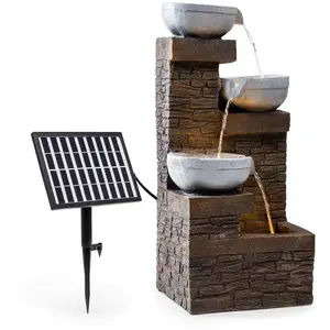 Fontaine de jardin - Blumfeldt Fez - Cascade - Solaire - éclairage LED...Vendu paramazon