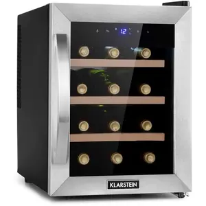 Comparateur de prix : Cave à vin - Klarstein Reserva 12 uno - 31 litres - 11-18°c - gris