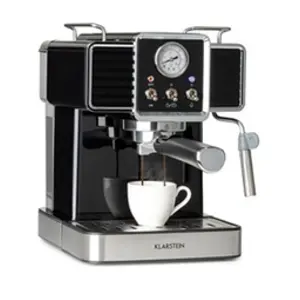 Comparateur de prix : Klarstein Gusto classico - Machine à expresso - 20 bars - 1,5l - pour café moulu et dosettes - noir