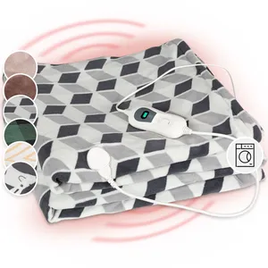 KLARSTEIN Dr. Watson XXL Couverture électrique 3 niveaux de puissance lavable 200x180cm micro-peluche pas cher