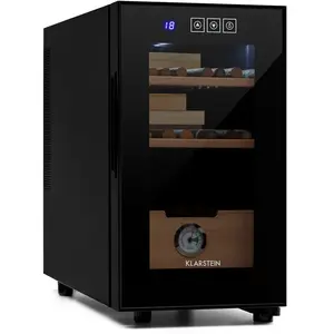 KLARSTEIN Cave à vin 23 Humidor El Presidente 45 W Touch Bois de hêtre 23L LED pas cher