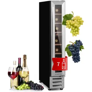 Comparateur de prix : KLARSTEIN Cave à vin - Vinovilla 7 Built-in Uno - Cave de service - 5-22°C - Encastrable - Noir