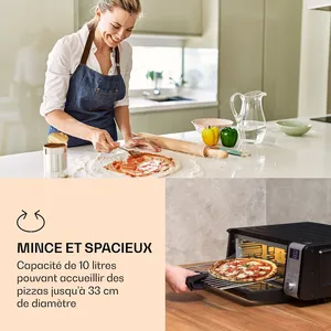 Comparateur de prix : Klarstein Klarstein Vita-Crisp Friteuse à air chaud 1700 W 10 L 8 fonctions compacte - Noir