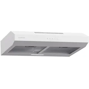 Hotte aspirante - KLARSTEIN - Contempo 60 - 200 m³/h - LED - Acier inoxydable Blanc