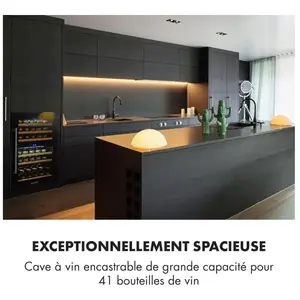Comparateur de prix : Cave à Vin Encastrable Klarstein 132L Double Zone 35 Bouteilles Noir