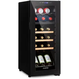 Comparateur de prix : Klarstein Cave à Vin Bovella 18 Duo+ à deux zones 50L 18 bouteilles Porte vitrée