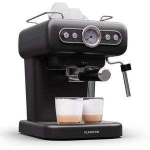 Comparateur de prix : Klarstein machine à expresso porte-filtre avec mousseur à lait 1,2 l, cafetière 950 w