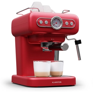 Klarstein Machine à expresso porte-filtre avec mousseur à lait 1,2 L, Cafetière 950 W, pas cher