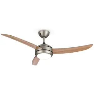 Comparateur de prix : Klarstein El Paso ventilateur de plafond Ø 52 - 3 vitesses - design chêne