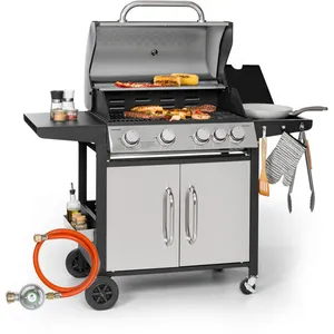 Klarstein Barbecue à Gaz 5 Brûleurs 17.1 kW Gril à Gaz BBQ Plancha Gaz... pas cher