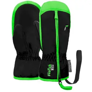 Reusch Ben Mitten - Moufles enfant Black / Neon Green 1 - 2 ans pas cher