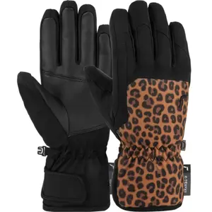 Reusch - Keira R-Tex XT - Gants ski femme Black / Brown Leopard - 7 pas cher