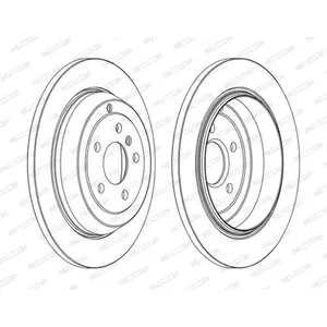 Disque de frein FERODO DDF1530C arrière, plein, 2 pièce pas cher