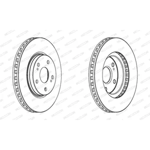Jeu de 2 disques de frein FERODO DDF1814C - Réf. 1347336 pas cher